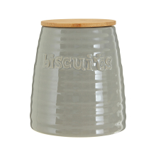 Stylish Grey Dolomite Biscuit Canister, Chic Design Canister, Durable Canister For Storing Ingredients