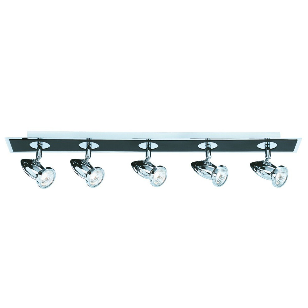 5 Light Bar Black And Chrome Finish