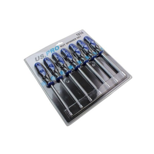 us pro US PRO Tools 7 Pc Nut Driver Spinner Screwdriver Set Sizes 5,6,7,8,9,10,13mm 2