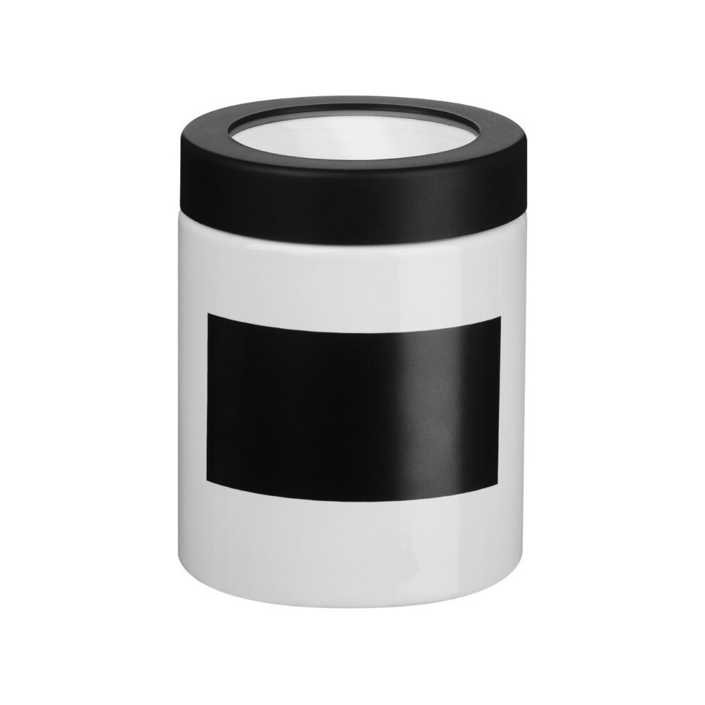 Premier Housewares Functional Design Chalk Board Small Canister, Chic Design Metal Canister, Durable Stainless Steel Canister