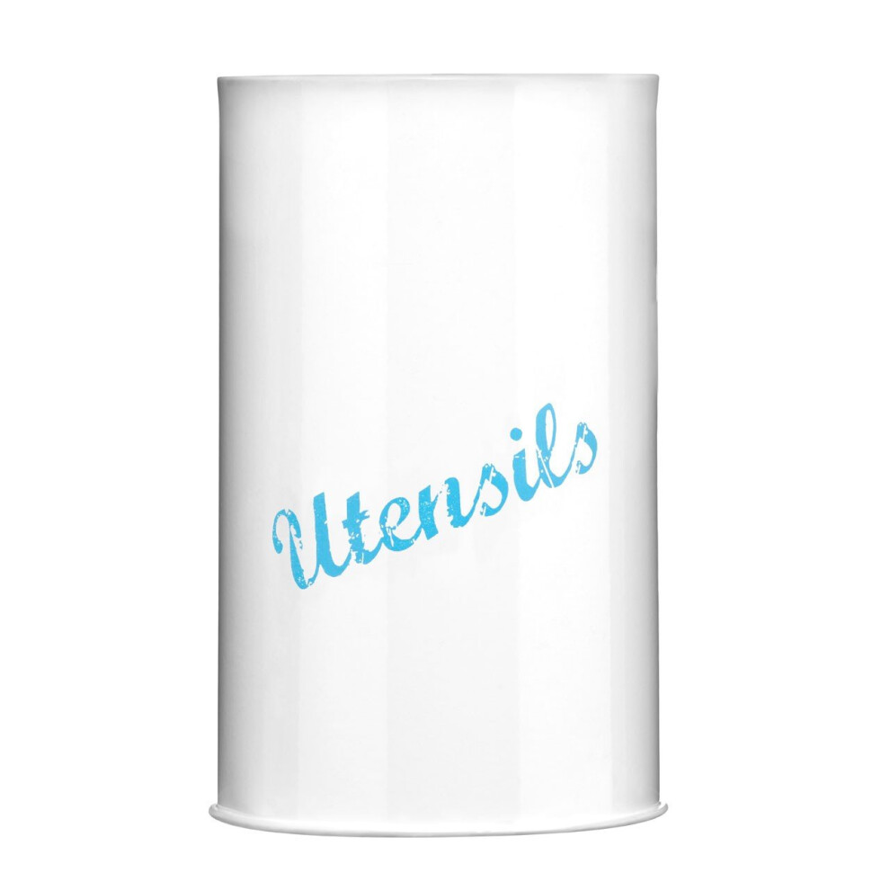 Utensil Holder White Galvanised Steel