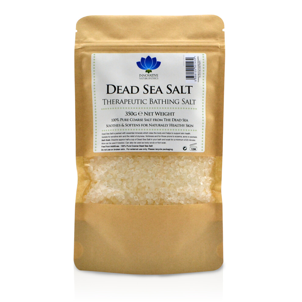 Innovative Naturopathics Purest Grade Dead Sea Salt - 350G | Therapeutic Bath Salts