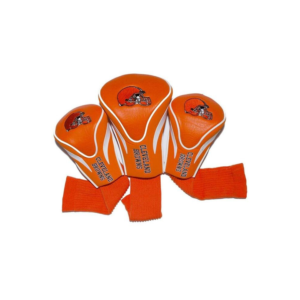 Photos - Golf Team  30794 Cleveland Browns 3 Pack Contour Fit Headcover