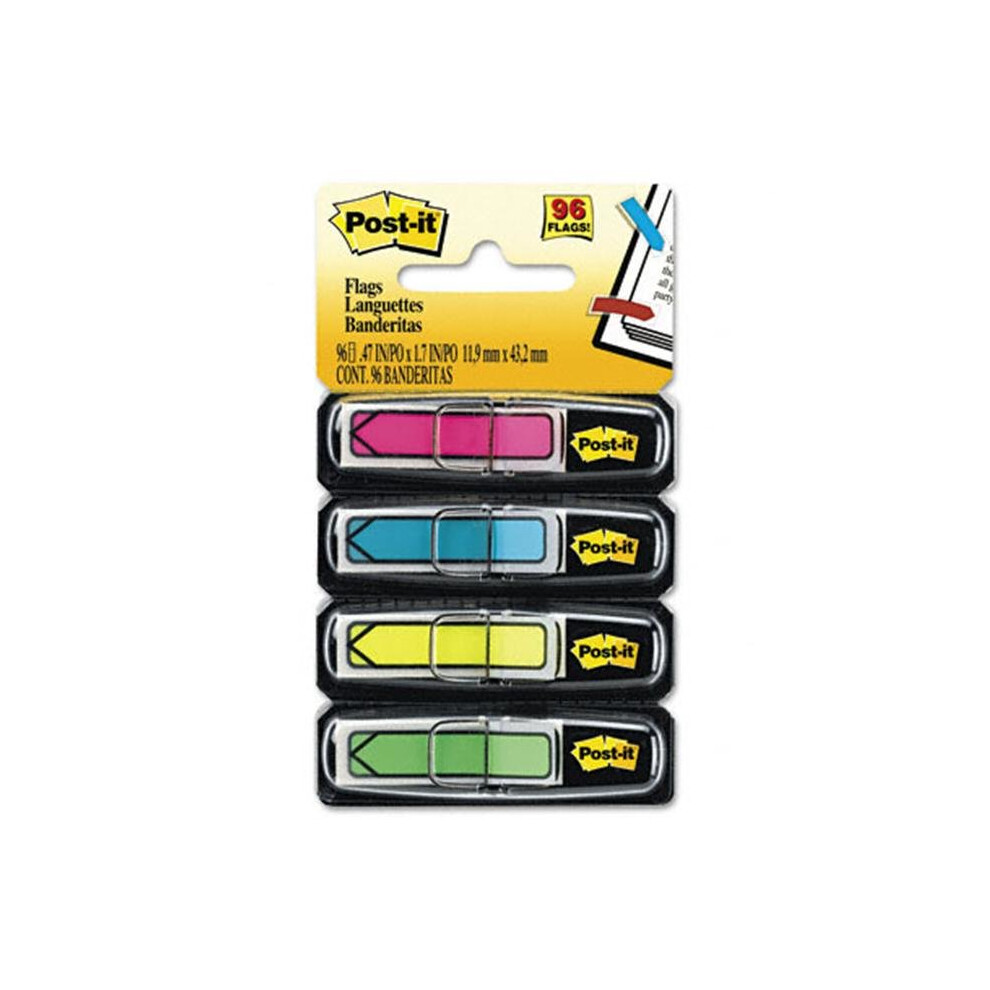 3M 684ARR4 Arrow Flags  Four Colors  24 per Color  One 96-Flag Dispensers per Pack