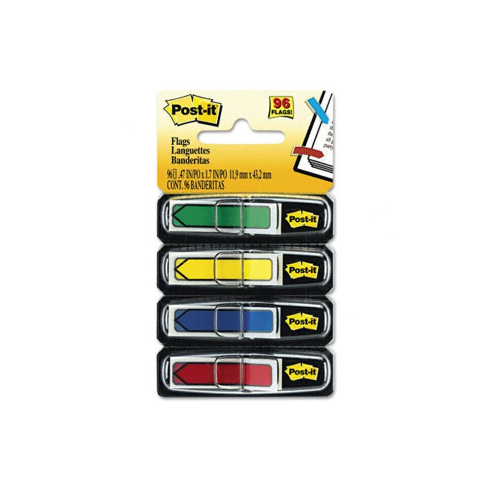 3M 684ARR3 Arrow Flags  Four Colors  24 per Color  Two 96-Flag Dispensers per Pack