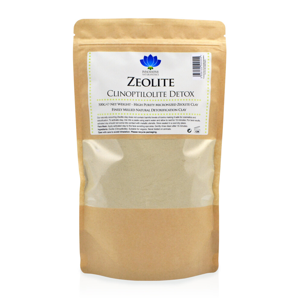 Innovative Naturopathics Zeolite Detox Clay - High Purity Micronized Zeolite Powder - 500G