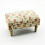 Rectangular Cream and Pink Rose Footstool with Drawer 1