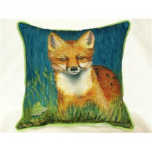 Betsy Drake ZP139 Red Fox Indoor & Outdoor Throw Pillow, 22 x 22 in.