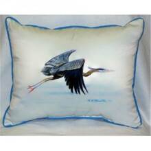 Betsy Drake ZP327 Eddies Blue Heron Throw Pillow, 20 x 24 in.