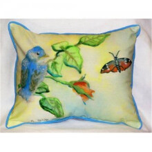 Betsy Drake ZP249 Blue Bird Throw Pillow, 20 x 24 in.