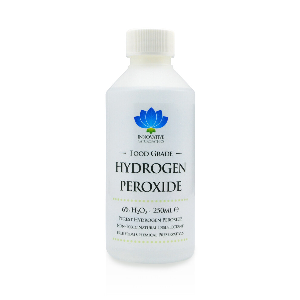 Food Grade Hydrogen Peroxide - Purest Grade 6% - 250ml - Unstabilized and Additive Free - 20 Vols