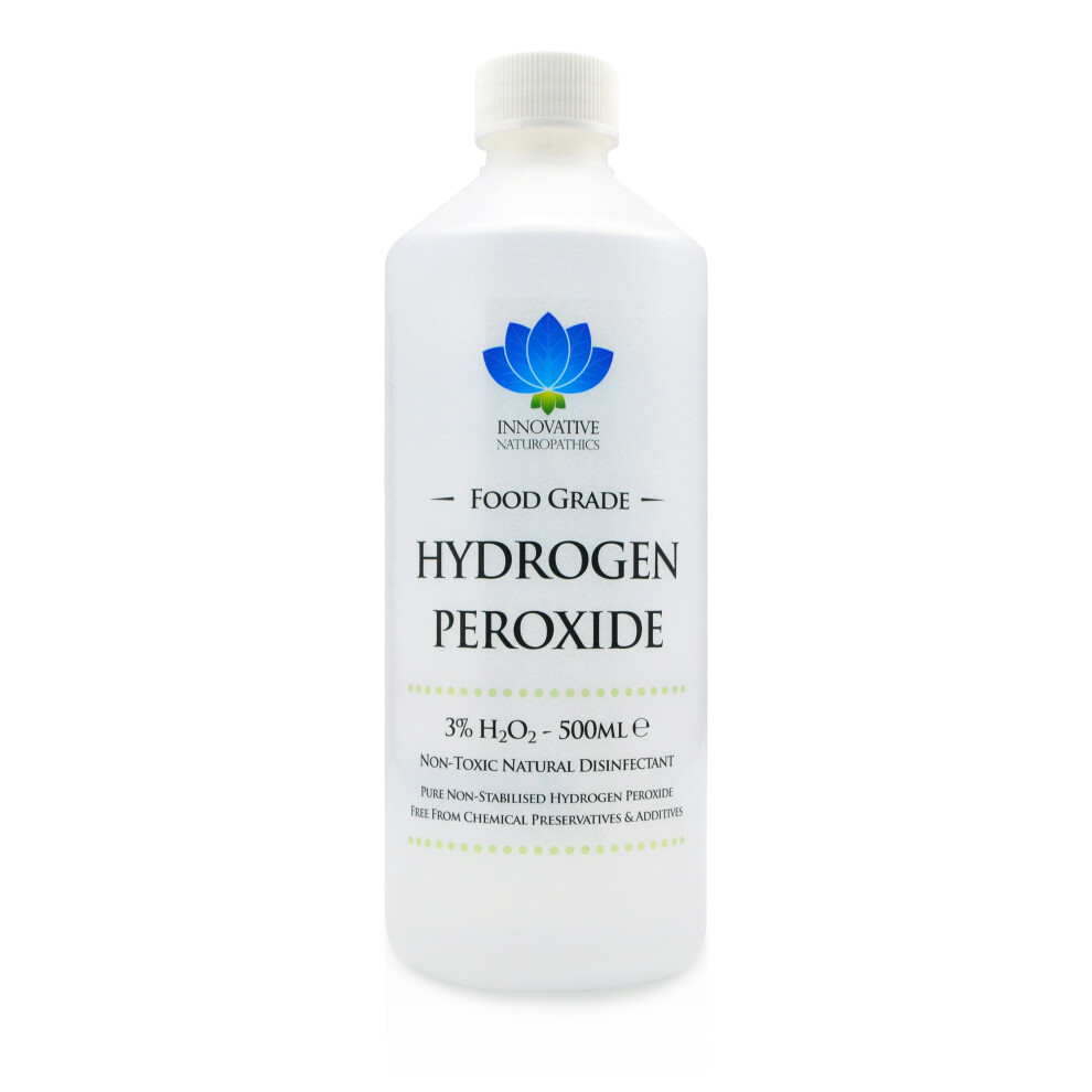 Hydrogen Peroxide 3% Food Grade - 1 Litre - Purest Grade H2O2 - Unstabilized and Additive Free - 10 Vols