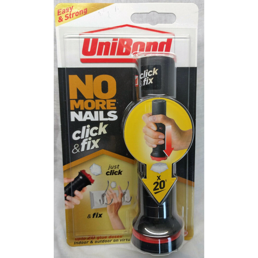 No Mess Glue Applicator 20 Dose Unibond No More Nails Strong Adhesive Click & Fix
