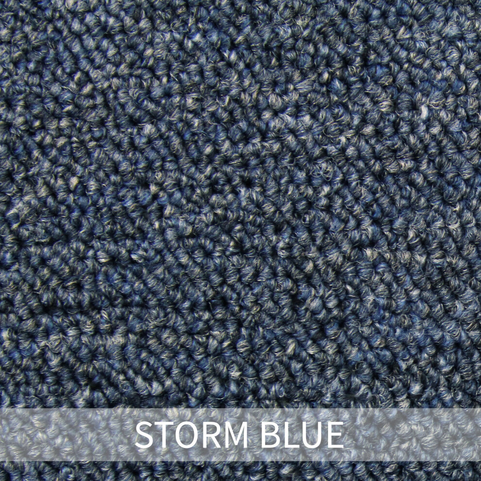 (Storm Blue) Carpet Tiles 5M2 Heavy Duty Flooring Commercial 5055986119067