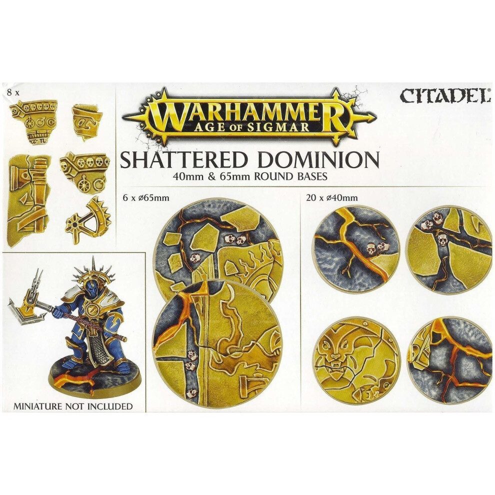 Games Workshop Warhammer Age of Sigmar Shattered Dominion Round Bases 40/65 mm