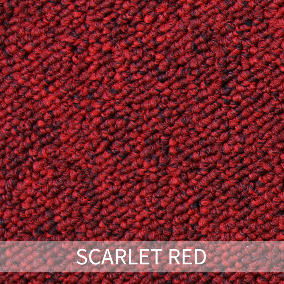(Scarlet Red) Carpet Tiles 5M2 Heavy Duty Flooring Commercial 5055986119197