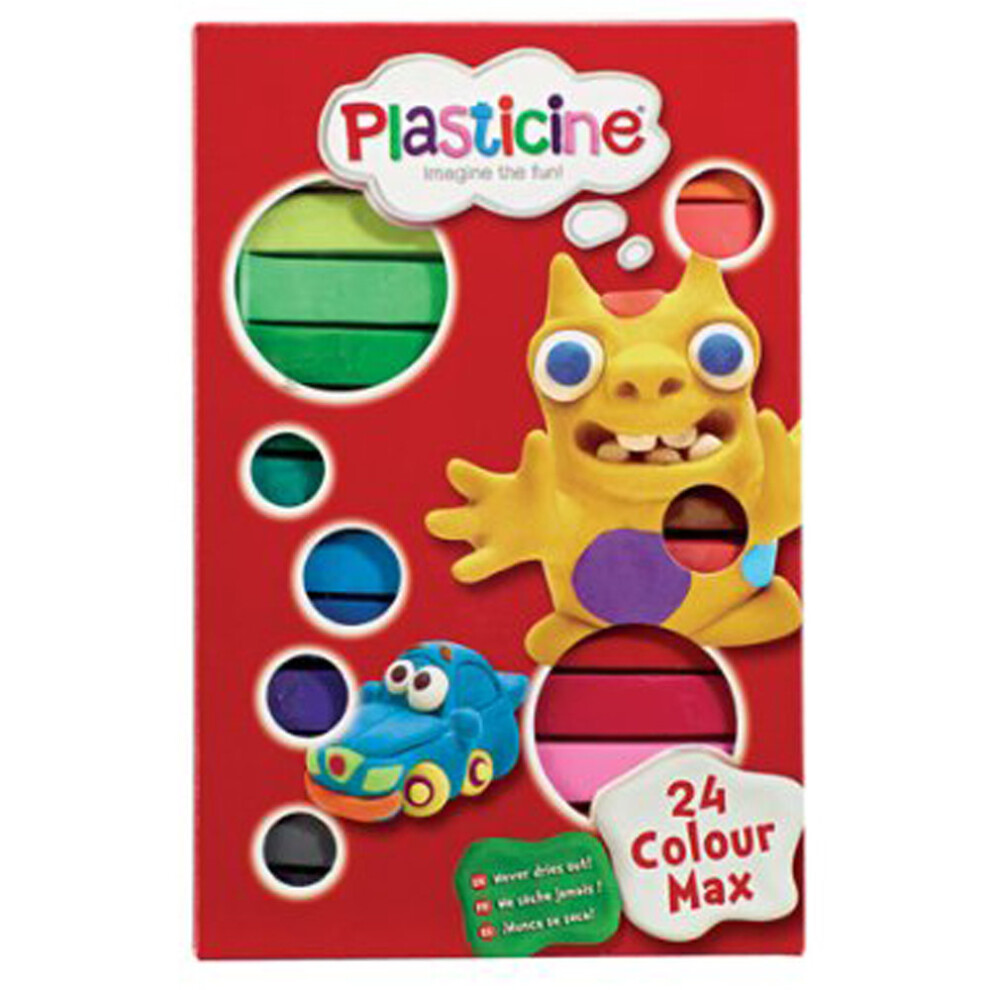 Plasticine Basix Colour Pack Size 24