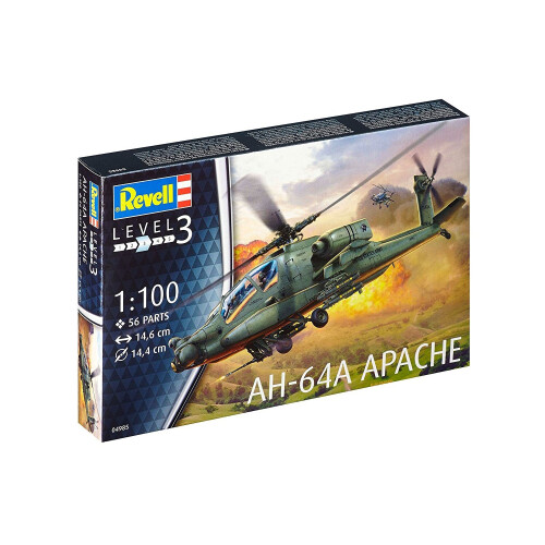 Revell Revell AH-64A Apache Plastic Model Kit 1:100 Scale