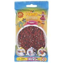 Kreatives Gestalten - HAMA - 207-30 - Perlen und Schmuck - Beutel mit 1000 rotbraunen Perlen