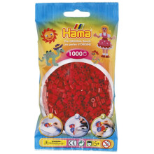 HAMA - 207-22 - Kreatives Gestalten - Perlen und Schmuck - Beutel mit 1000 roten Weihnachtsperlen