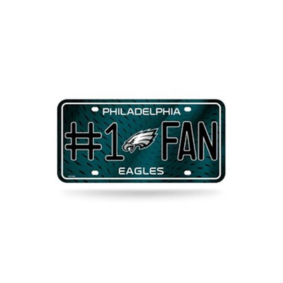 Rico 6734535141 Philadelphia Eagles License Plate No. 1 Fan 767345351418