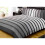 (Double) “Soho” Black Striped Duvet Set by Finest Homeware 1
