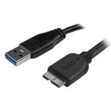 Cable USB 3.0 delgado A a Micro B 3m - M/M - Negro - Cable USB A a Micro B - M/M - Negro - USB3AUB3MS
