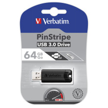 VERBATIM Store 'n' Go Penna USB a righe - 64 Go - Nero