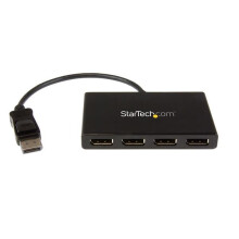 Hub MST - StarTech - MSTDP124DP - 4x DisplayPort - Resolutie tot 4K - Zwart
