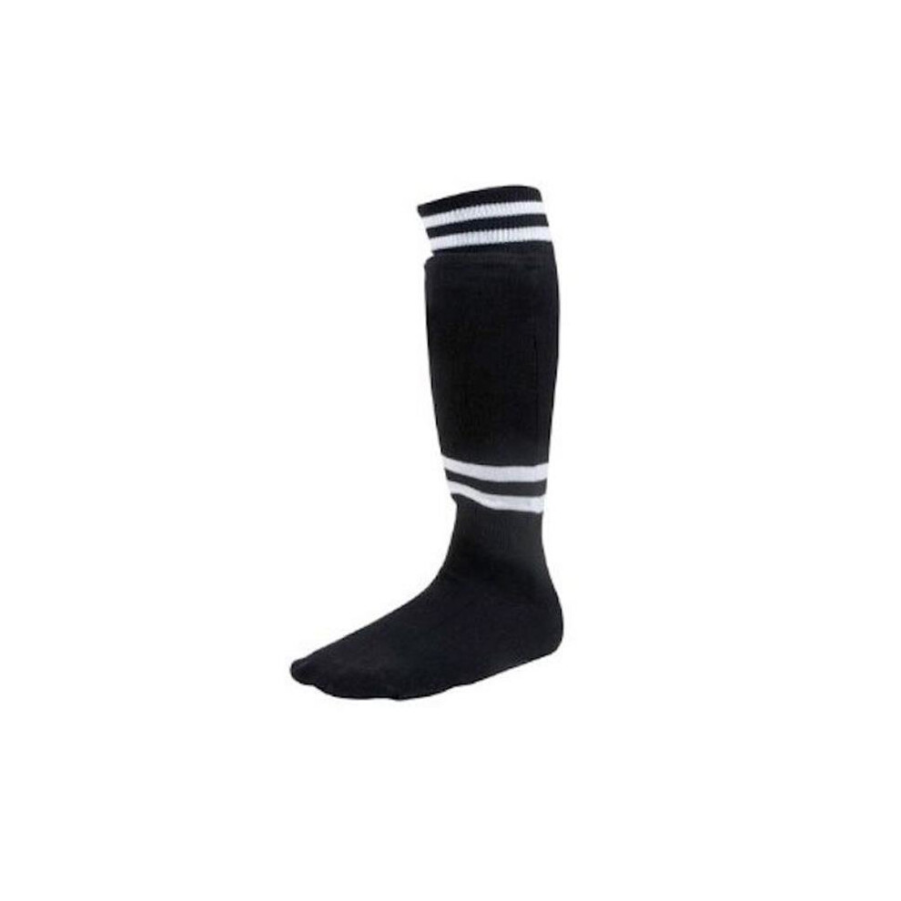 Champion Sports SL6B Youth Sock Style Soccer Shinguard, Black - Age 6-8