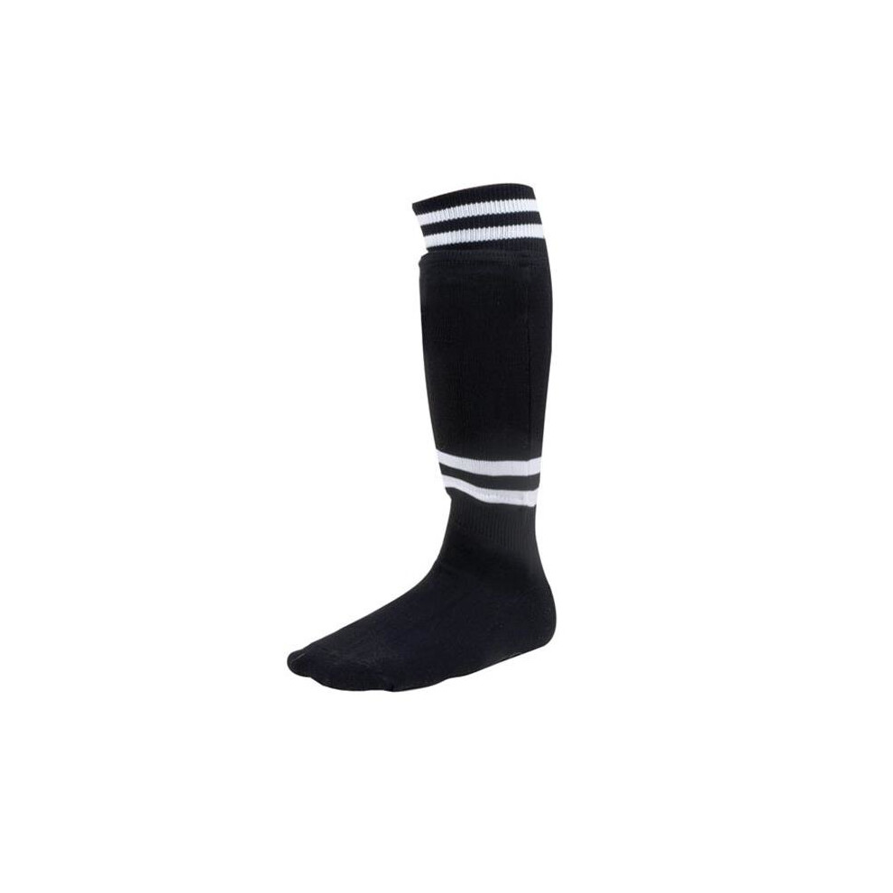 Champion Sports SL8B Youth Sock Style Soccer Shinguard, Black - Age 8-10