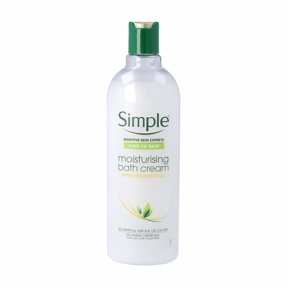 Simple Moisturising Bath Cream With Chamomile Oil 400ml Shower Gel