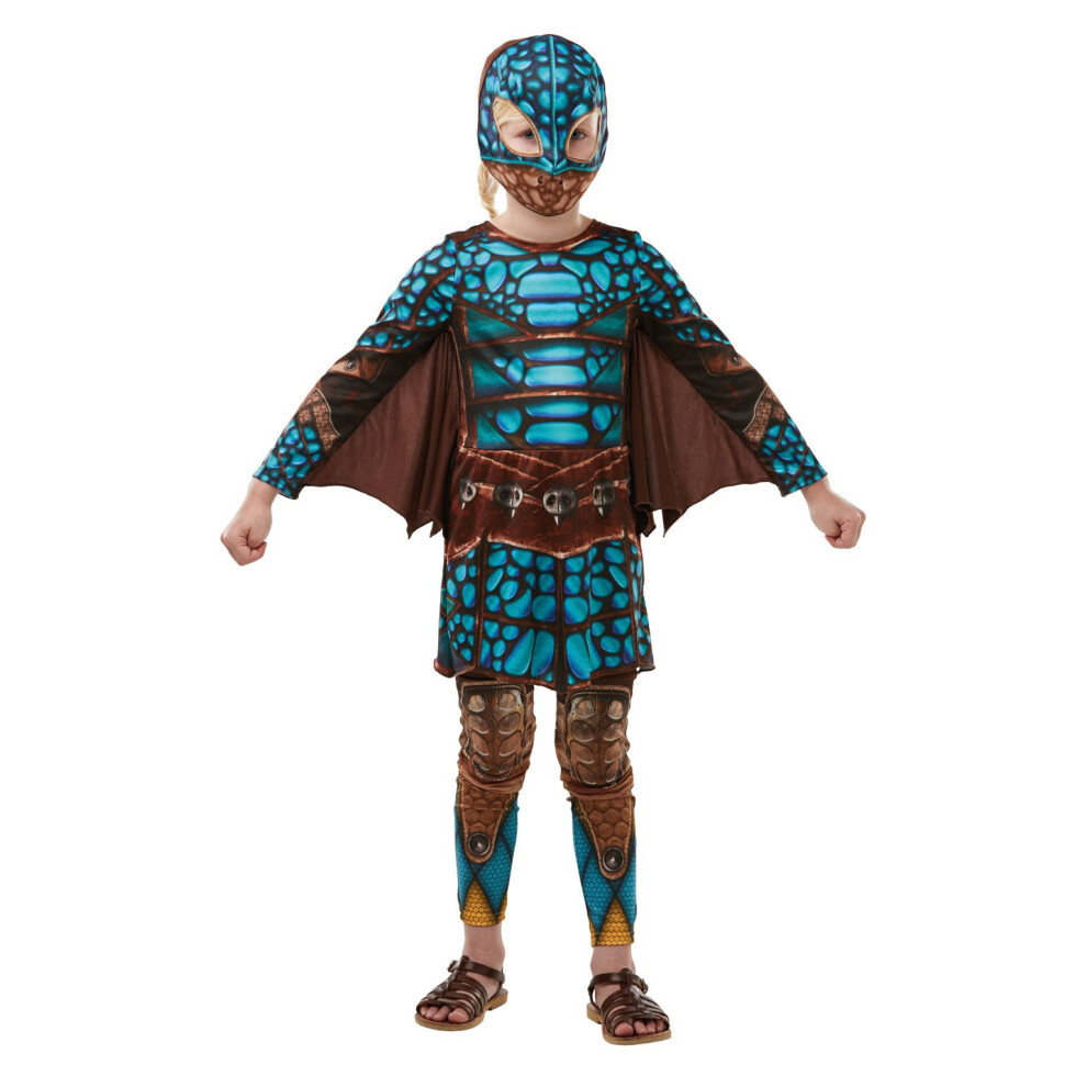 Rubies (Large) Official R641473m Girls Astrid Battlesuit Deluxe Medium Children's Costumes How To Train Your Dragon Dragon: The Hidden World Blue,Brown