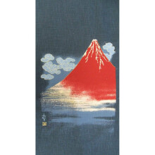 Noren Japanese Mount Fuji Cotton Quilting Panel - 50cm x 114cm