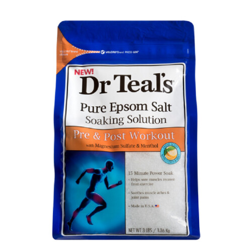Dr Teal's Pure Epsom Salt Soaking Solution Pre & Post Workout - 1.36kg