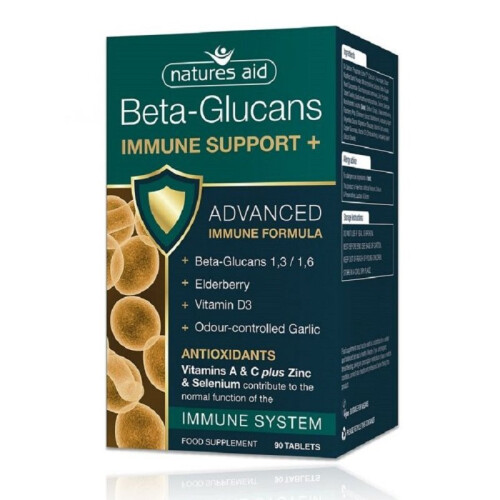 Natures Aid Natures Aid Beta-Glucans Immune Support + Advanced Formula 90 Tablets