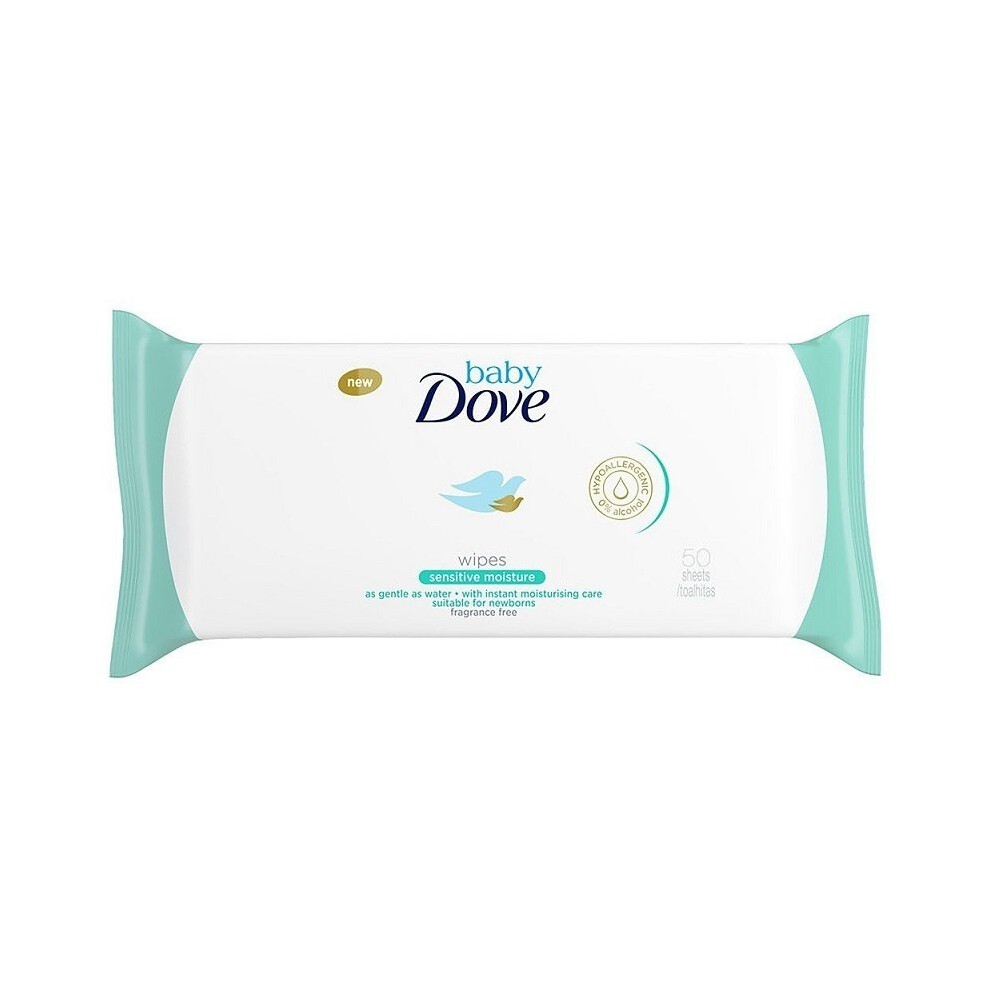 Dove Baby Sensitive Moisture Wipes - 50 Sheets