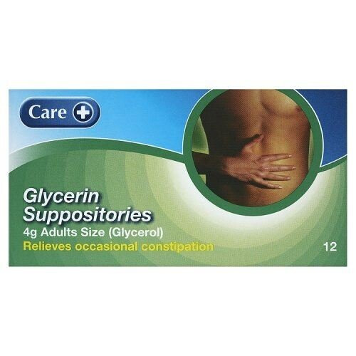 Care Glycerin 4g 12 Adults Suppositories