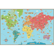 WallPops WPE0624 Kids World Dry Erase Map Wall Decals