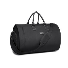 (Black) Convertible Garment Bag Multifunctional Travel Duffel Storage Bag
