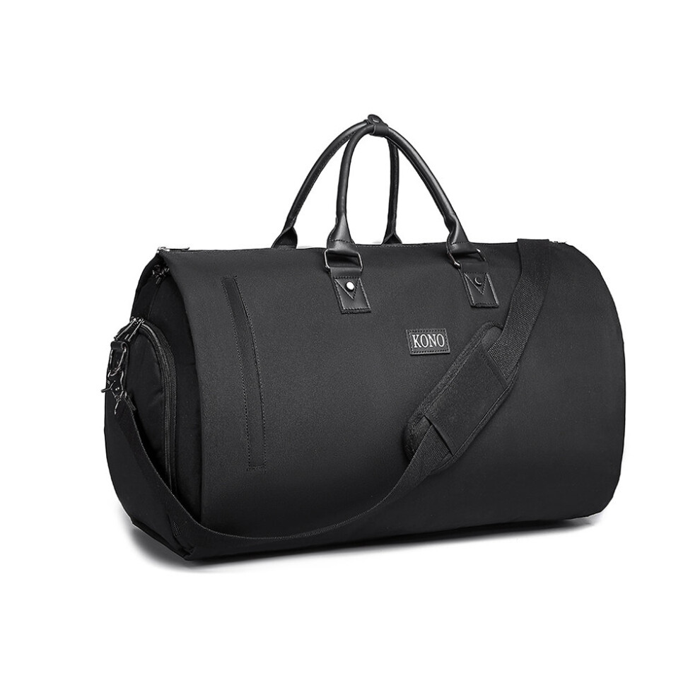 (Black) Convertible Garment Bag Multifunctional Travel Duffel Storage Bag