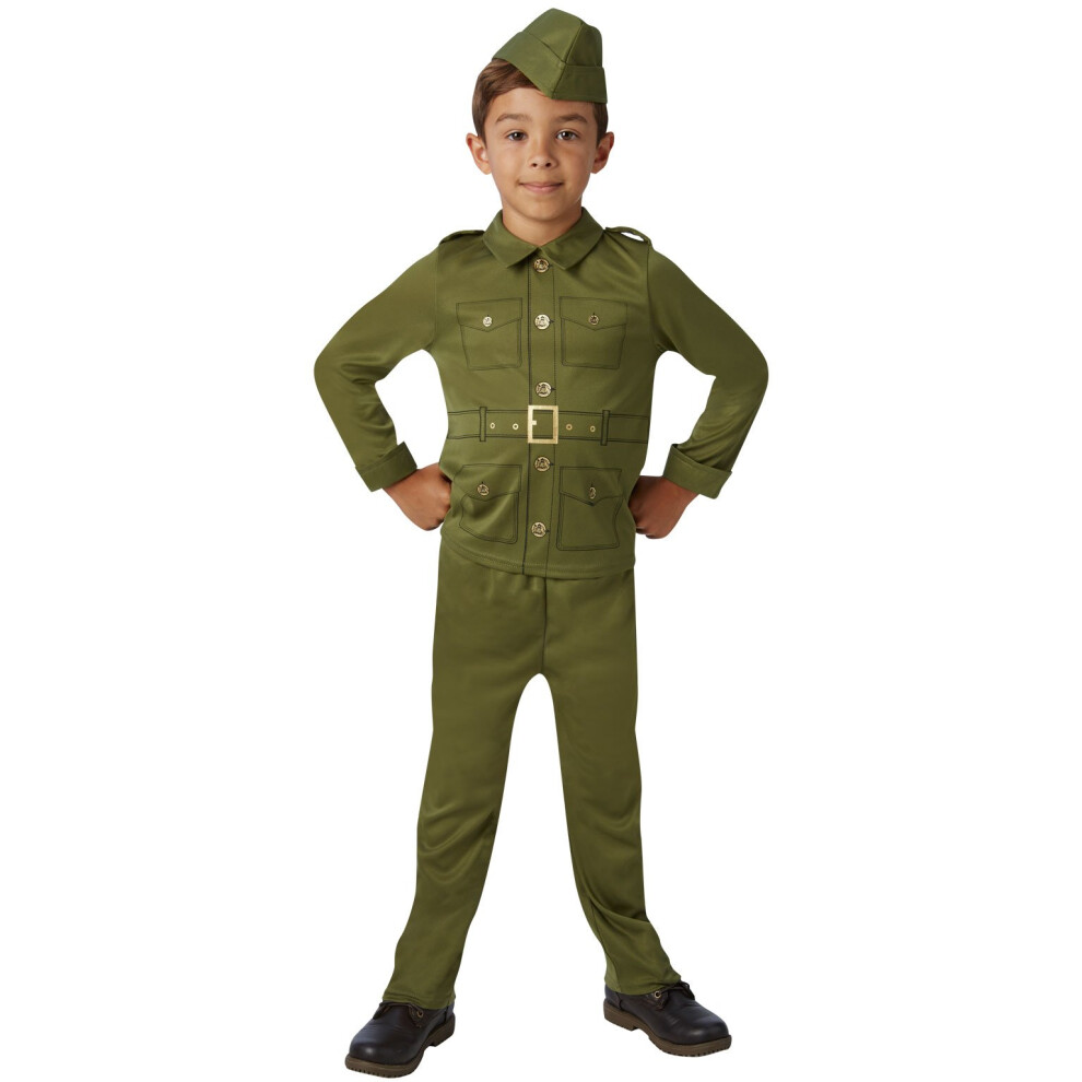 Rubies Kids Ww2 Soldier Costume Green,Gold