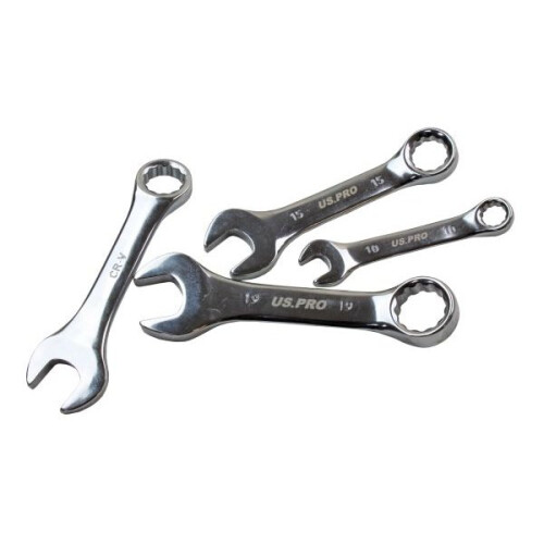 us pro US PRO Tools 10pc Metric Stubby Combination Spanner Wrench Set 10 - 19mm 1