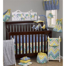 Cotton Tale ZR7S Zebra Romp 7 Piece Crib Bedding Set