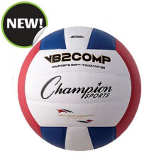 Champion Sports VB2RWB 8.25 in. VB Pro Comp Series Volleyball - Red, Blue & White