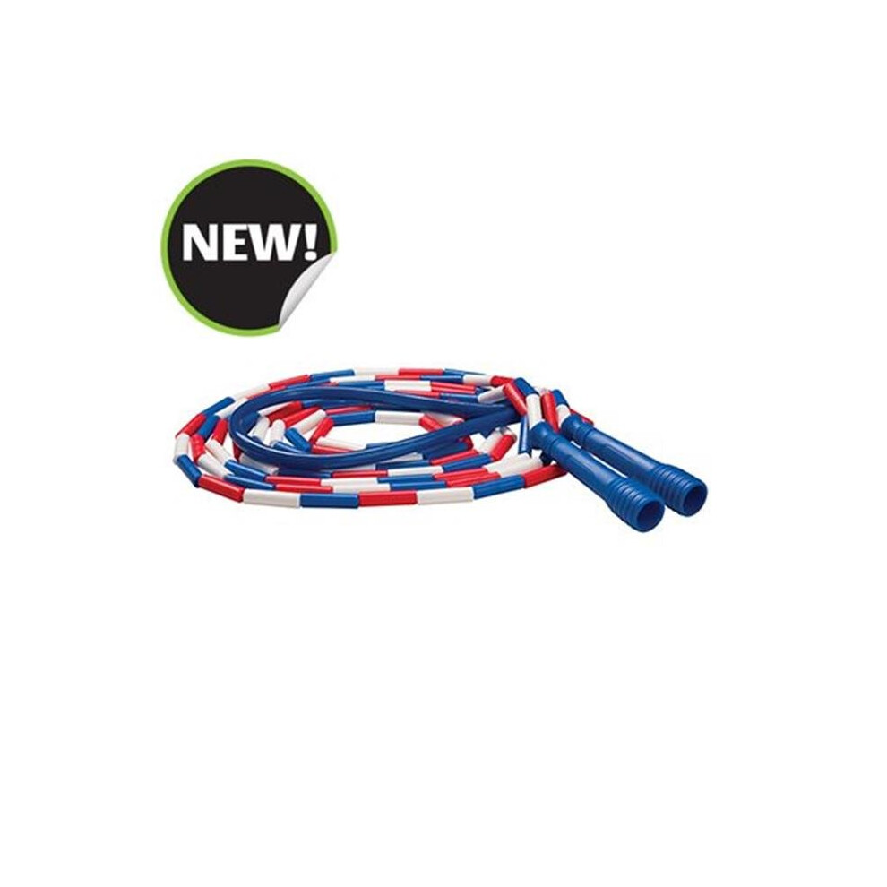 Champion Sports SJ16 16 ft. Deluxe XU Beaded Jump Rope - Red, White & Blue