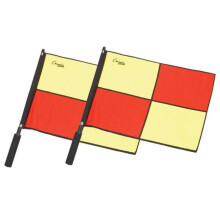 Champion Sports LFPRO Official Checkered Flag with Border, Red & Yellow
