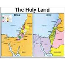 Rose Publishing 30496 Chart Holy Land Then & Now Wall Laminated