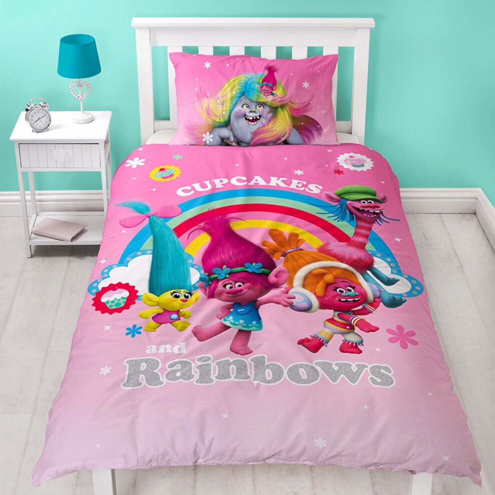 Trolls Dreams Single Duvet Cover Set Polycotton