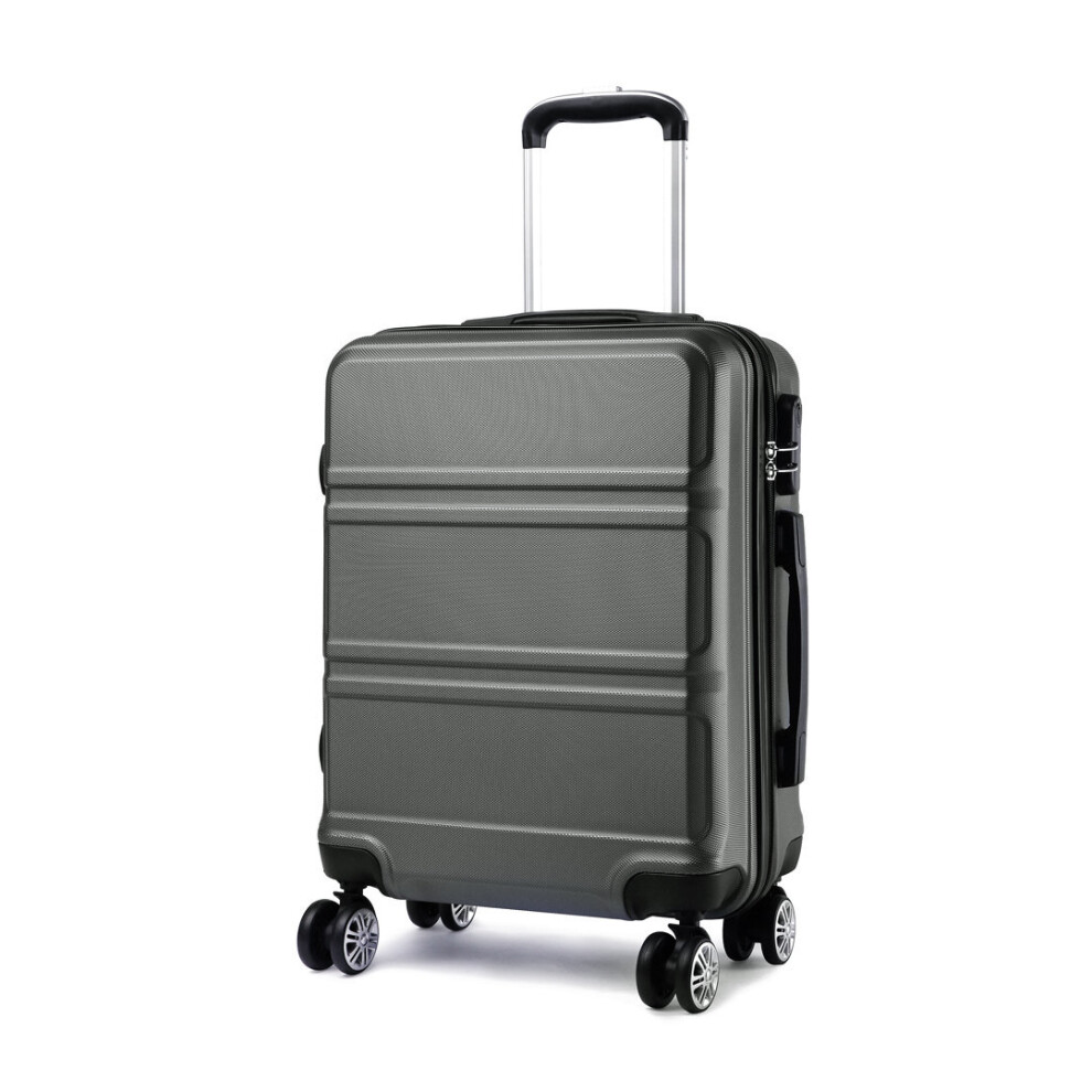 (24 inch Grey) 3pcs Suitcase Sets ABS Hard Shell Luggage Travel Trolley Case-image-OPC-PRFBWW-NEW